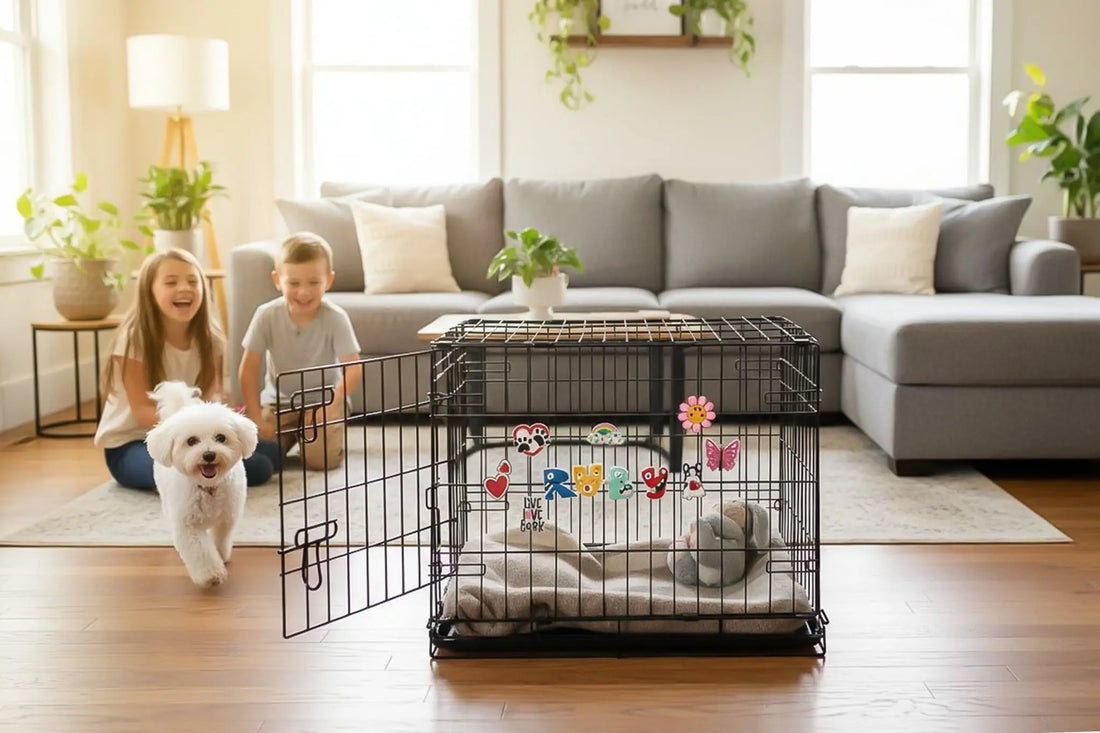 Safe-Ways-to-Decorate-Your-Puppy-s-Crate-Without-Sacrificing-Style Crate Charms