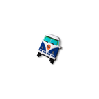 blue and white minivan crate charm shown at angle