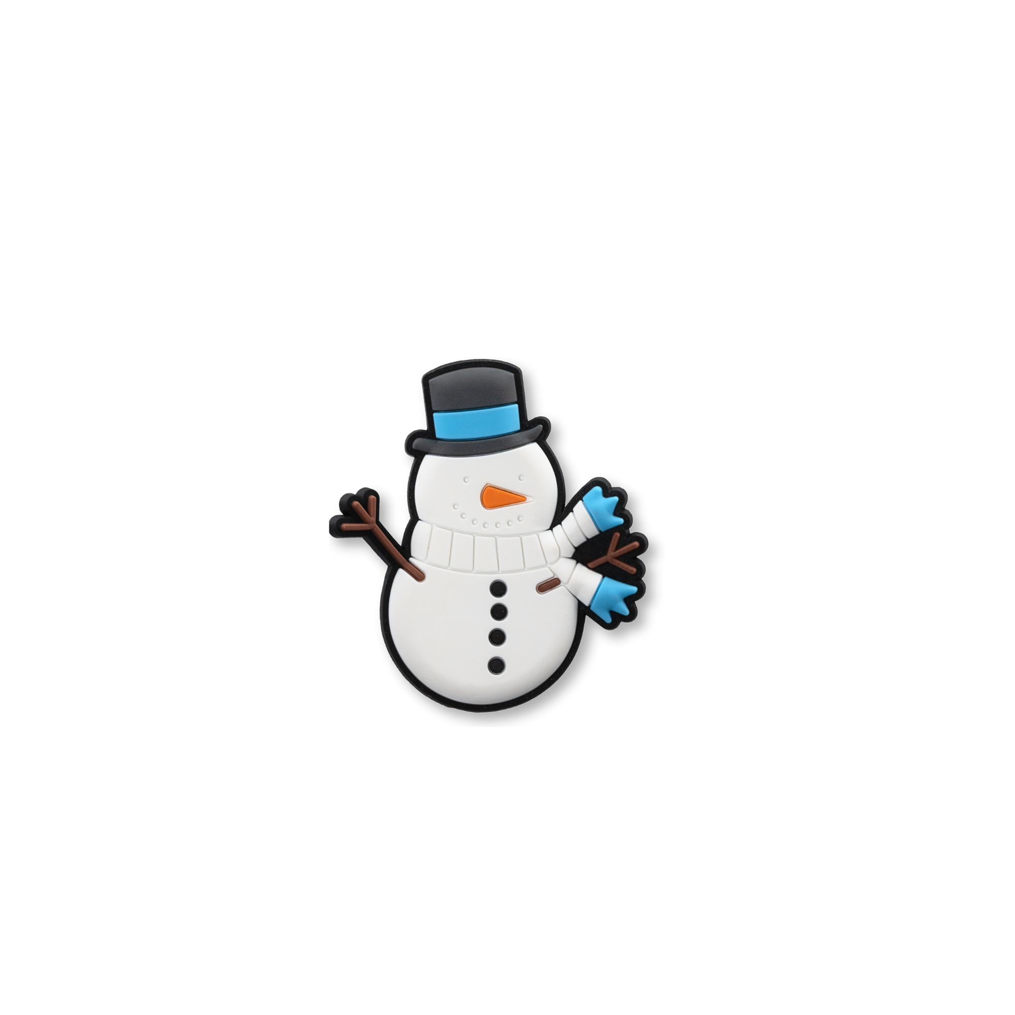 Blue hat snowman charm with white scarf festive winter pet crate decoration by Crate Charms