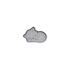 Pet crate accessories gray sleeping kitty crate charm front view Crate Charms snap-on decoration