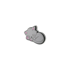 Pet crate accessories gray sleeping kitty crate charm side view Crate Charms snap-on decoration