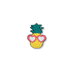 pineapple with heart shaped glasses crate charm front