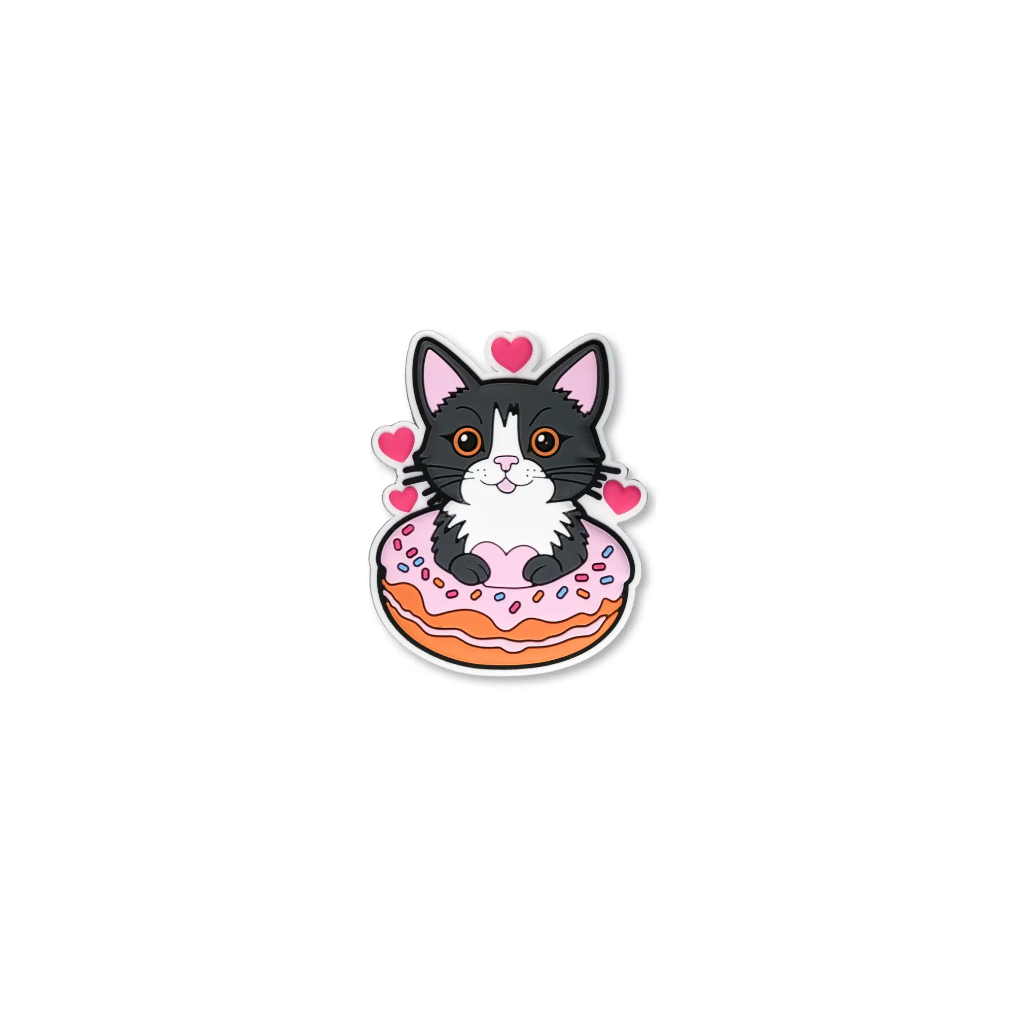 Pet crate accessories donut kitty crate charm front view Crate Charms snap-on decoration