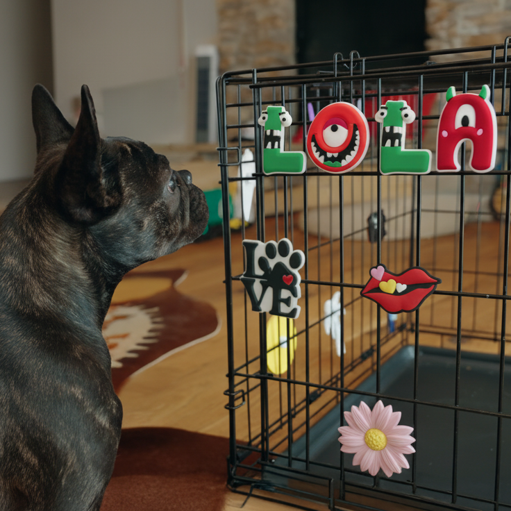 dog pet crate crate charms snap on decoration