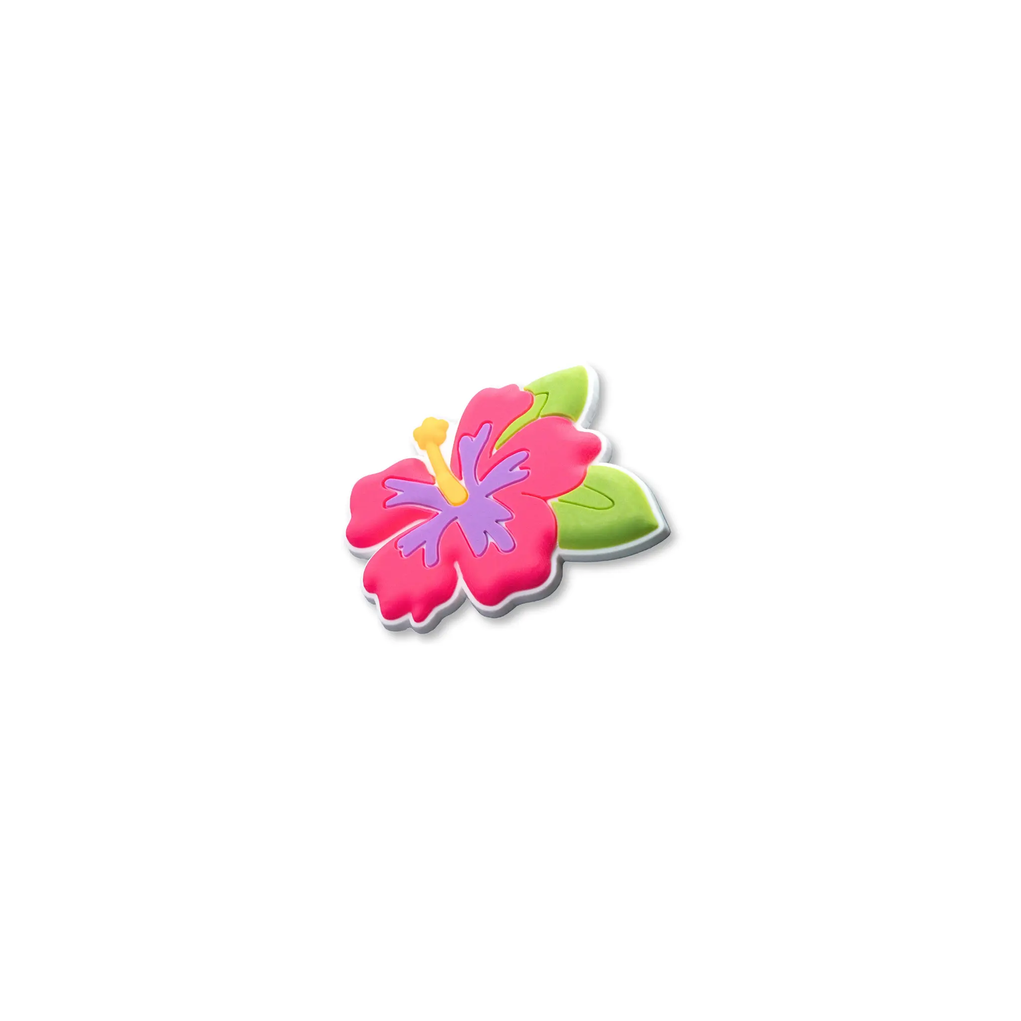 Pet crate accessories pink hibiscus crate charm side view Crate Charms snap-on decoration