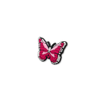Pet crate accessories pink butterfly crate charm side view Crate Charms snap-on decoration