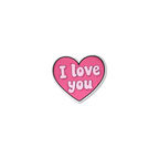 Pet crate accessories pink heart i love you crate charm front view Crate Charms snap-on decoration