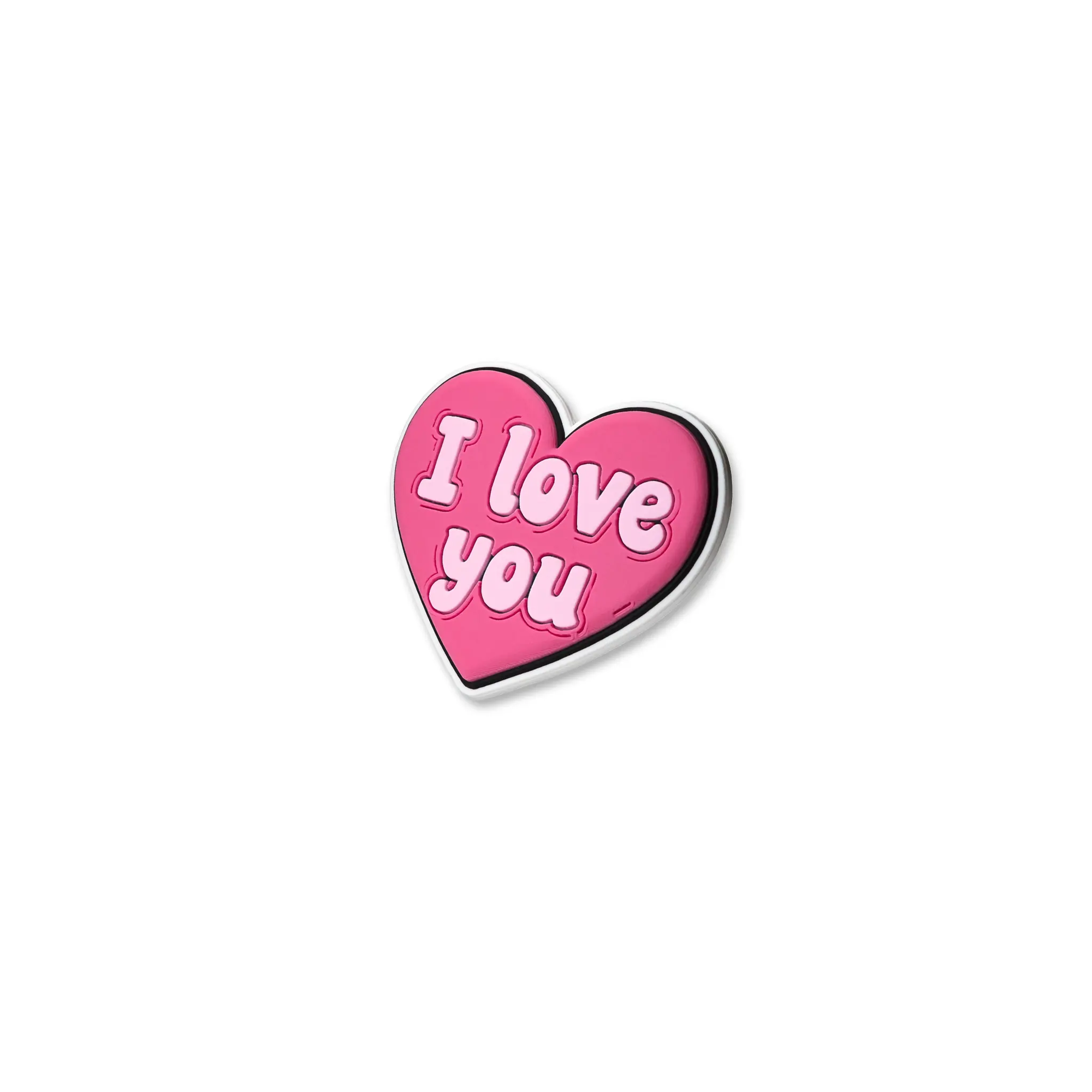 Pet crate accessories pink heart i love you crate charm side view Crate Charms snap-on decoration