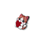 Pet crate accessories kitty love crate charm side view Crate Charms snap-on decoration