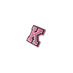 pink and white letter k crate charm shown at angle