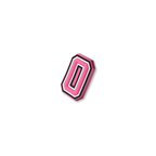pink and white letter o crate charm shown at angle