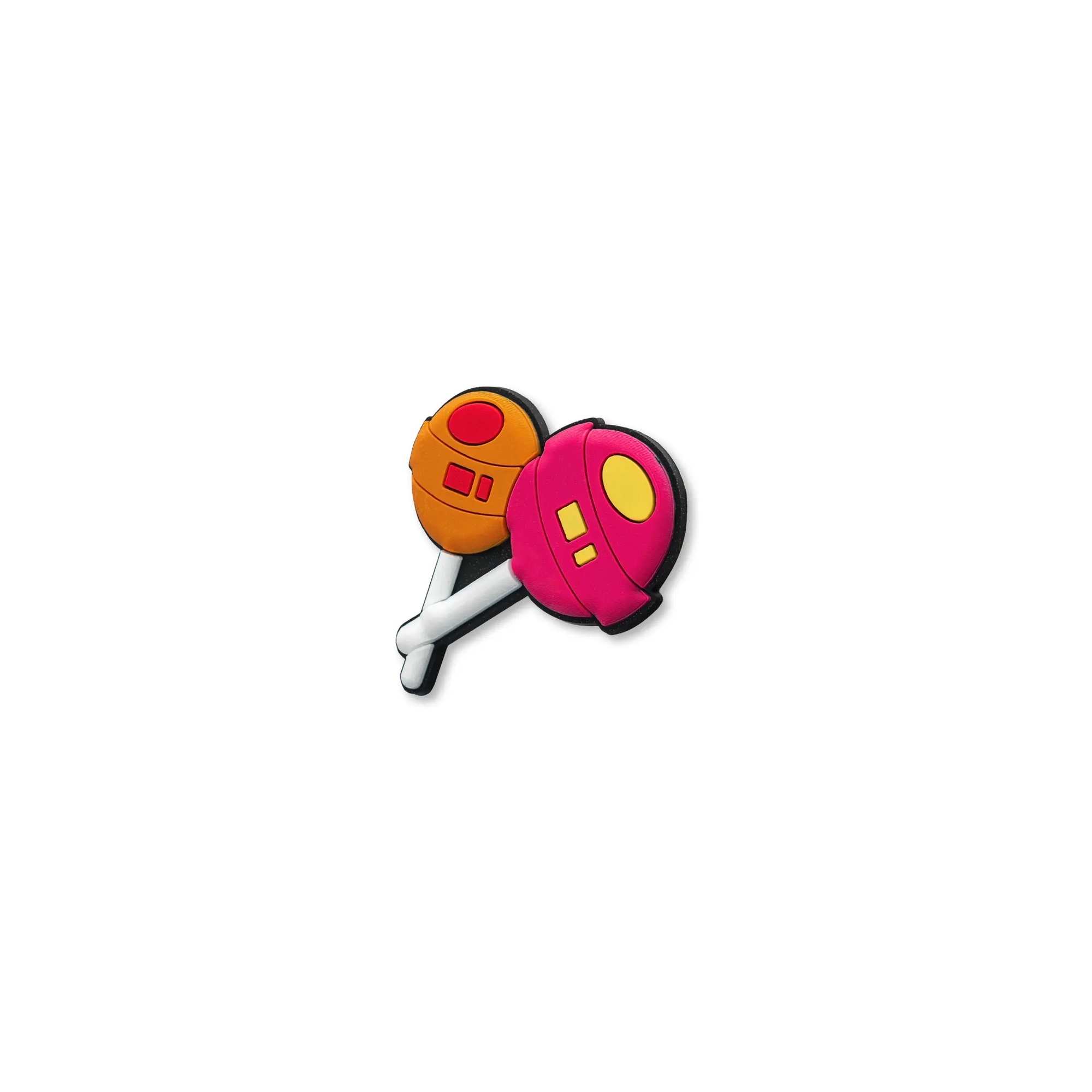 Pet crate accessories pink orange lollipops crate charm side view Crate Charms snap-on decoration