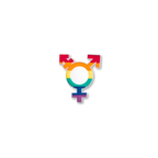rainbow colored pride symbol crate charm front