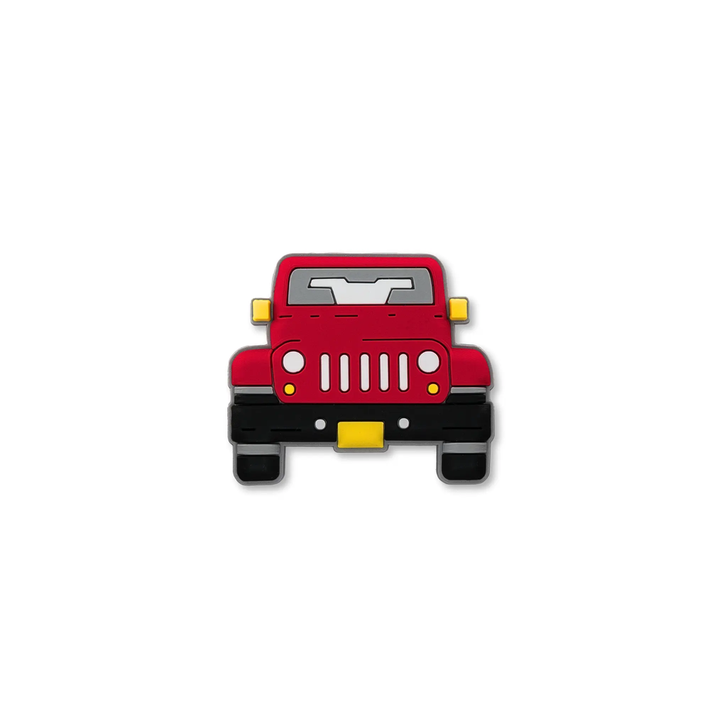 Pet crate accessories red jeep car crate charm front view Crate Charms snap-on decoration