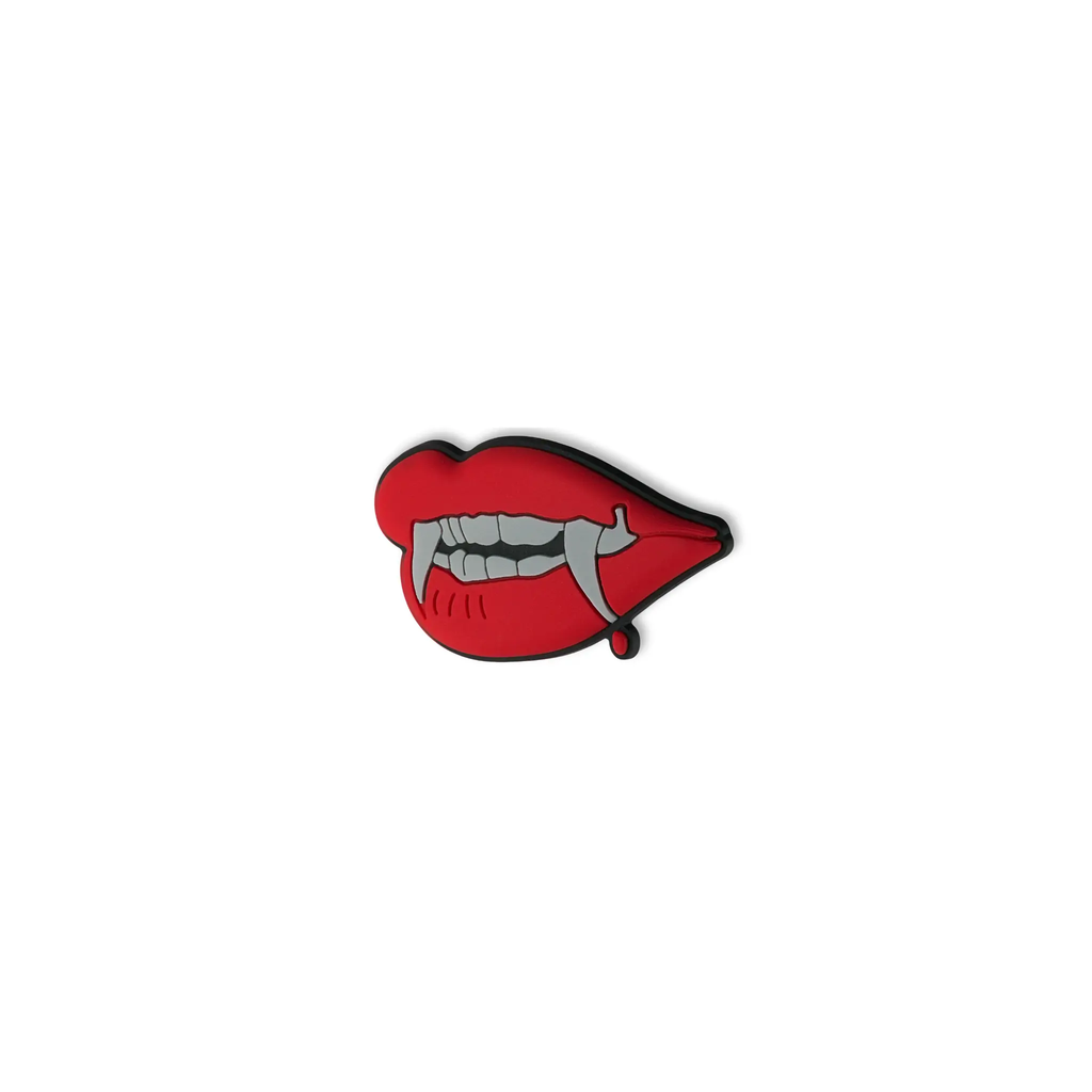 Pet crate accessories red lips and fangs crate charm side view Crate Charms snap-on decoration