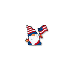 white bearded gnome american flag crate charm front