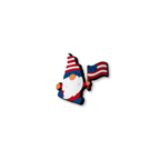white bearded gnome american flag crate charm shown at angle