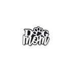 black and white dog mom crate charm front