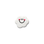 Pet crate accessories white smiley cloud crate charm front view Crate Charms snap-on decoration