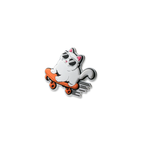 Pet crate accessories skateboard kitty crate charm side view Crate Charms snap-on decoration