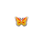 Pet crate accessories yellow butterfly crate charm front view Crate Charms snap-on decoration