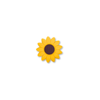 yellow sunflower crate charm front